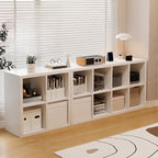 Bibliothèque cubique horizontale en bois blanc