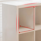 Bibliothèque cubique horizontale en bois blanc
