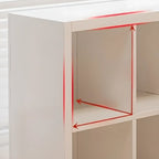 Bibliothèque cubique horizontale en bois blanc