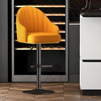 Tabourets de bar pivotants modernes en cuir à hauteur réglable