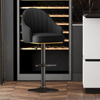 Tabourets de bar pivotants modernes en cuir à hauteur réglable