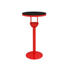 Tables de bar modernes noires et oranges à étagères sphériques