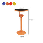 Tables de bar modernes noires et oranges à étagères sphériques