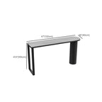 Table de bar ovale contemporaine en marbre blanc pour les repas
