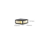 Lampes solaires carrées noires à 3 couleurs pour poteaux extérieurs