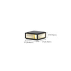 Lampes solaires carrées noires à 3 couleurs pour poteaux extérieurs
