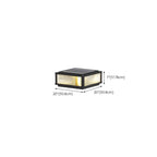 Lampes solaires carrées noires à 3 couleurs pour poteaux extérieurs