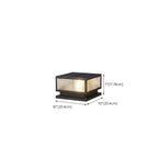 Lampes solaires carrées noires à 3 couleurs pour poteaux extérieurs