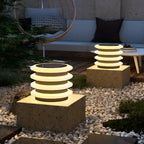 Lampadaires solaires cylindriques modernes à 4 couches pour l'extérieur
