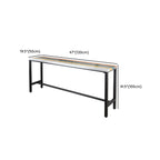 Tables de bar modernes en bois coloré avec plateau fixe et repose-pieds