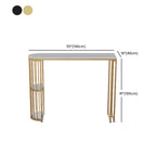 Table de bar moderne de style bistro, plateau en marbre doré, 2 étagères