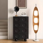 Coffre de rangement tendance en bois noir minuit pour le salon