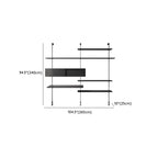 Système d'étagères murales modulaires en bois noir de style industriel