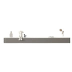 Mobile TV galleggiante lungo 71, colore bianco sporco, con gestione cavi in legno