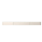 Mobile TV galleggiante lungo 71, colore bianco sporco, con gestione cavi in legno