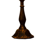 Lampe de table vintage HomeyFad en bronze avec dôme en vitrail.