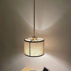 Suspension cylindrique élégante couleur ivoire pour intérieur