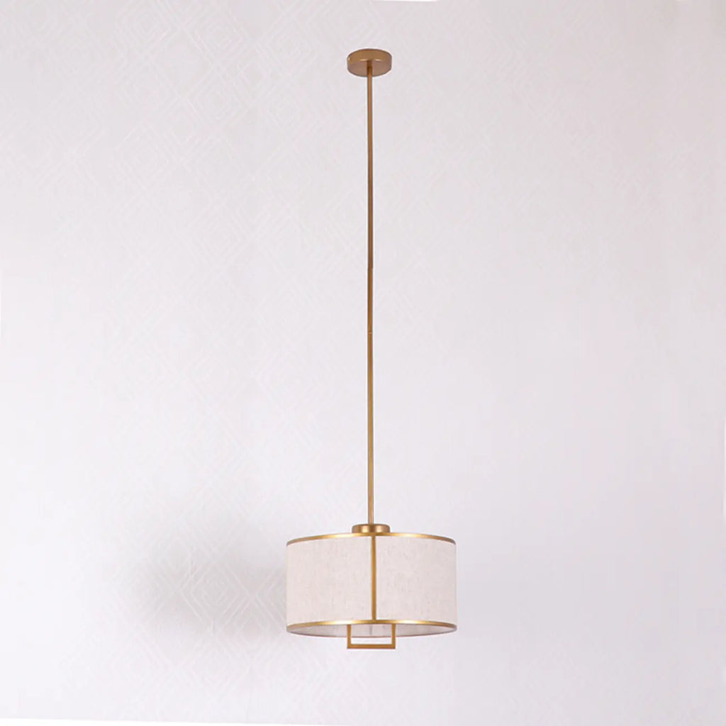 Suspension cylindrique élégante couleur ivoire pour intérieur