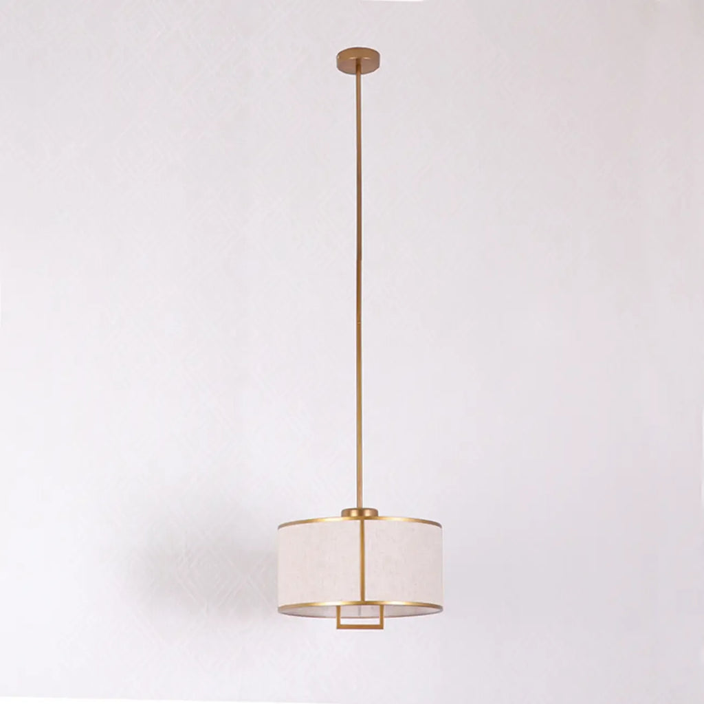 Suspension cylindrique élégante couleur ivoire pour intérieur