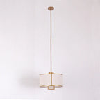 Suspension cylindrique élégante couleur ivoire pour intérieur