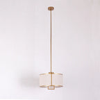 Suspension cylindrique élégante couleur ivoire pour intérieur