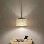 Suspension cylindrique élégante couleur ivoire pour intérieur