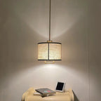 Suspension cylindrique élégante couleur ivoire pour intérieur