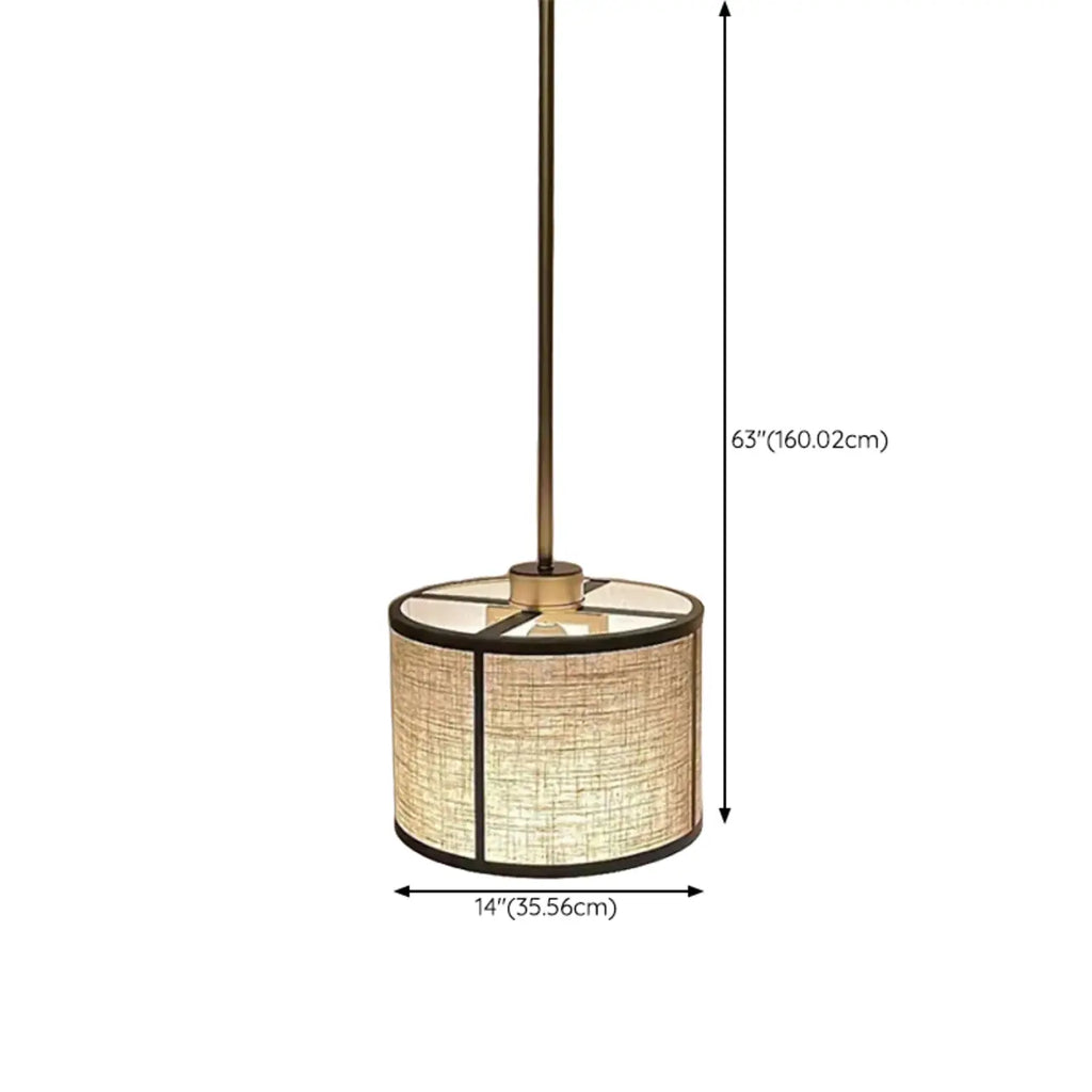 Suspension cylindrique élégante couleur ivoire pour intérieur