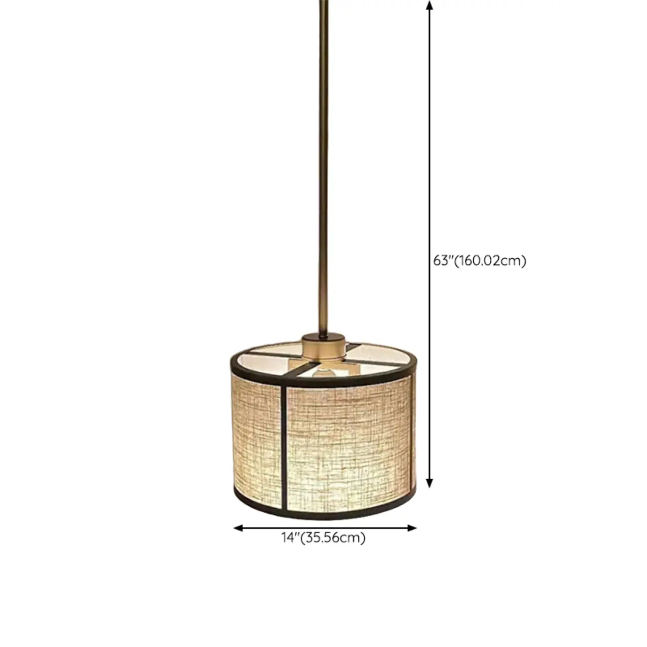 Suspension cylindrique élégante couleur ivoire pour intérieur