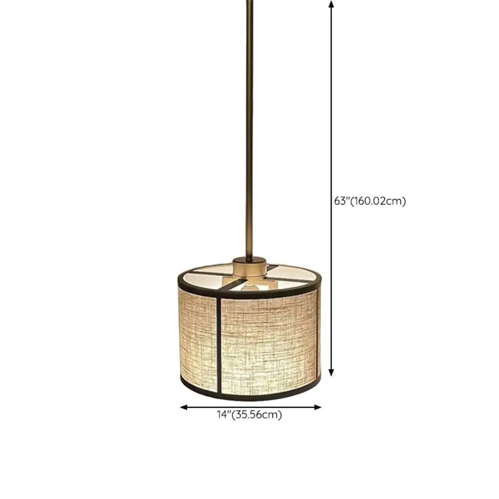 Suspension cylindrique élégante couleur ivoire pour intérieur