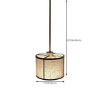 Suspension cylindrique élégante couleur ivoire pour intérieur
