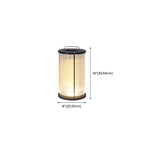 Lampe cylindrique en verre clair à grain vertical pour poteau