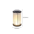 Lampe cylindrique en verre clair à grain vertical pour poteau
