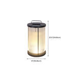 Lampe cylindrique en verre clair à grain vertical pour poteau