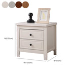 Comodino Grigio Antico a 2 Cassetti in Legno