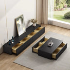 Mobile TV 79 Black Wood con cassetto e gestione cavi a lunga durata