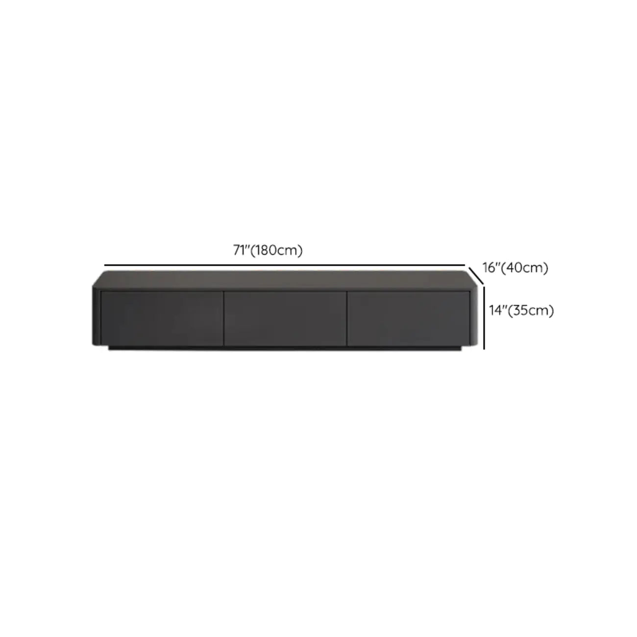 Mobile TV 79 Black Wood con cassetto e gestione cavi a lunga durata
