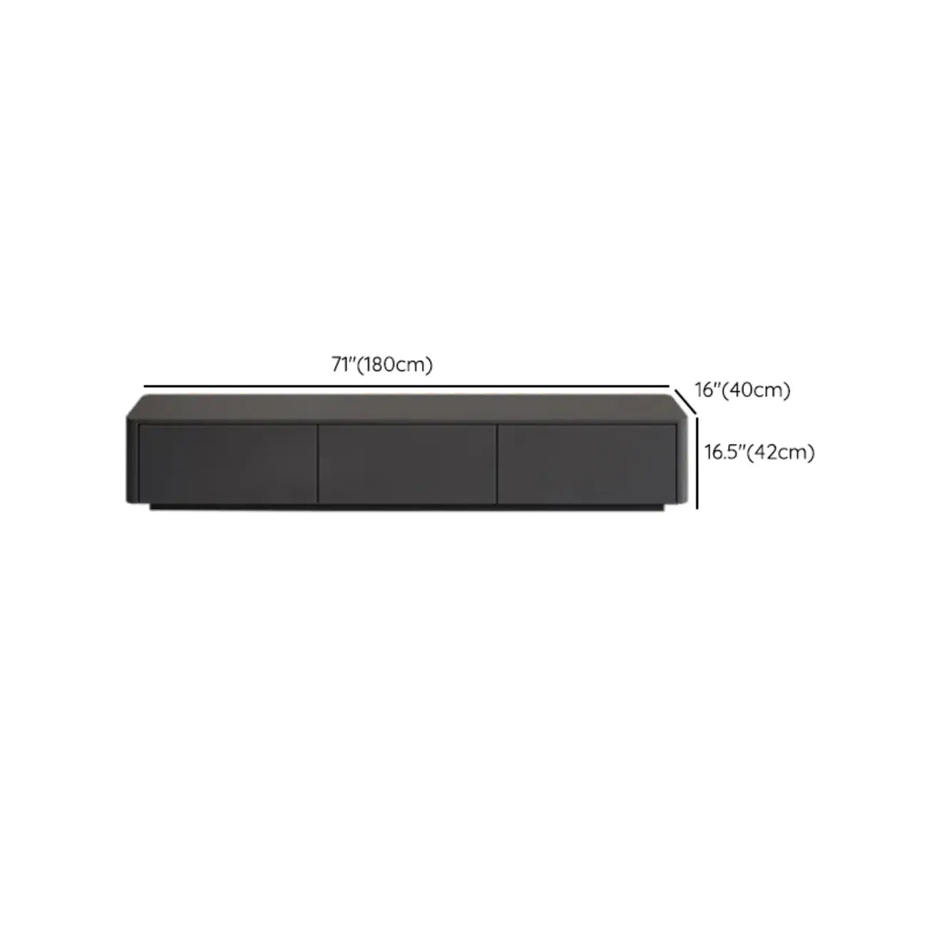 Mobile TV 79 Black Wood con cassetto e gestione cavi a lunga durata