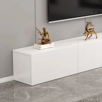 71 Mobile TV rettangolare in legno bianco con contenitore per soggiorno