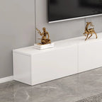 71 Mobile TV rettangolare in legno bianco con contenitore per soggiorno