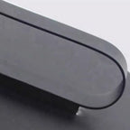 Lampe de poteau cylindrique en verre et métal noir