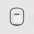 Lampes solaires d'extérieur à poignée, tambour, métal blanc, lumière chaude