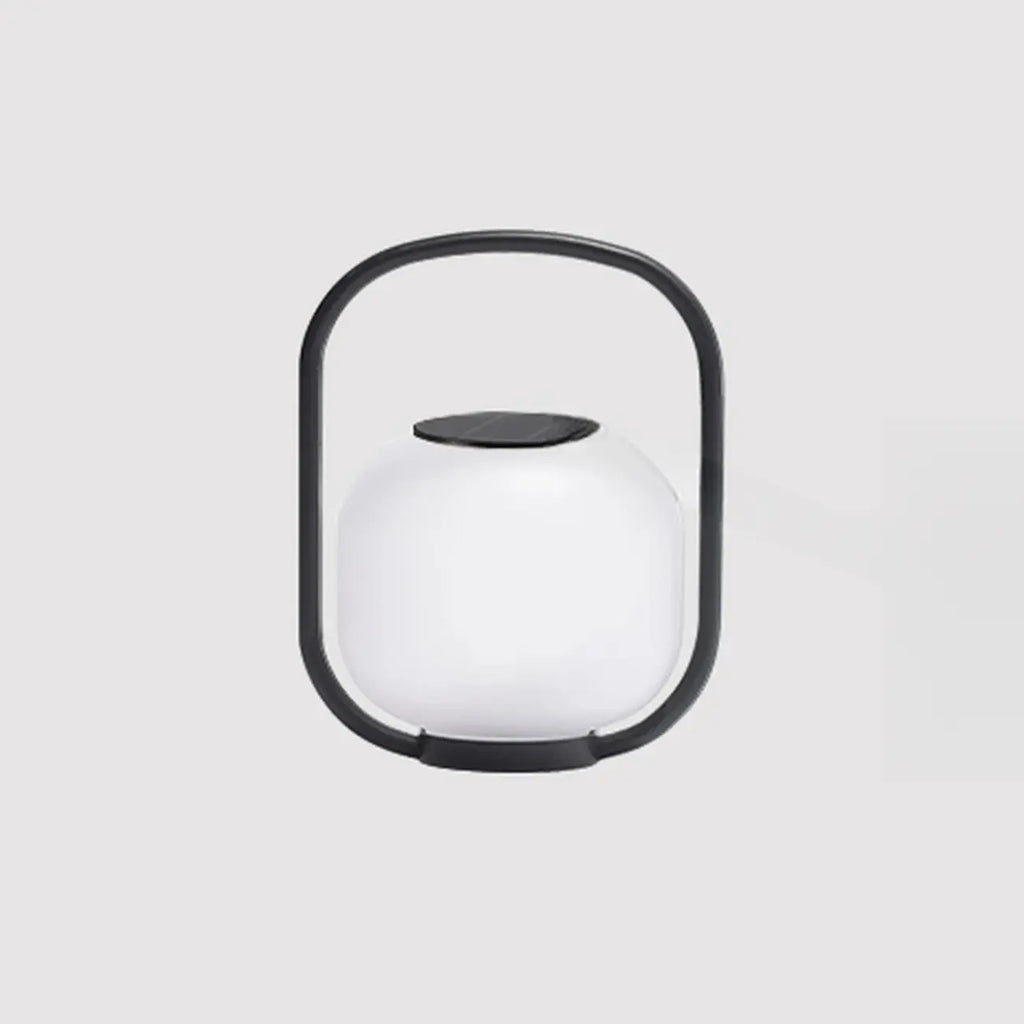 Lampes solaires d'extérieur à poignée, tambour, métal blanc, lumière chaude
