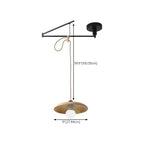Suspension ronde moderne et flexible en bois massif et métal