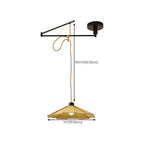 Suspension ronde moderne et flexible en bois massif et métal