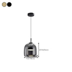 Suspension LED géométrique en métal et verre à intensité variable