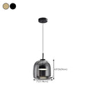 Suspension LED géométrique en métal et verre à intensité variable
