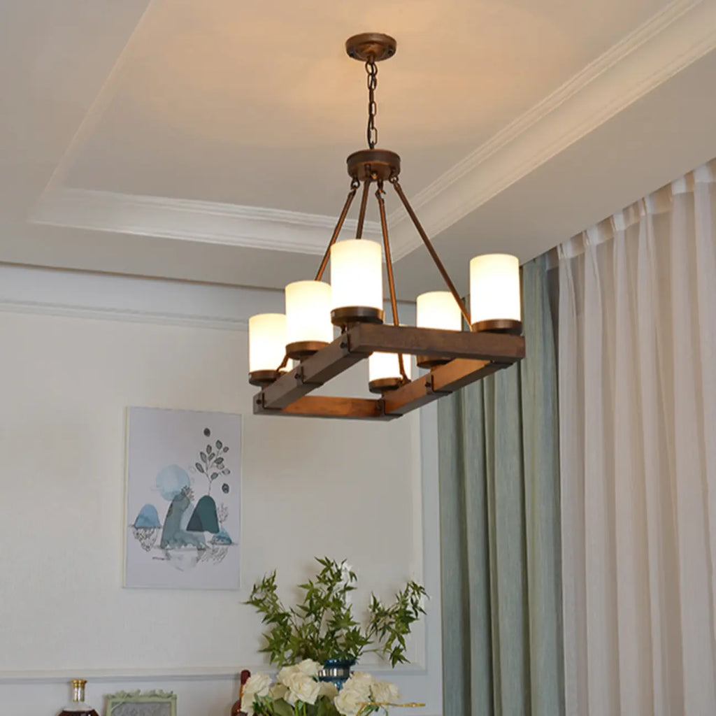 Lampadario a sospensione da isola per cucina industriale a 6 luci in metallo