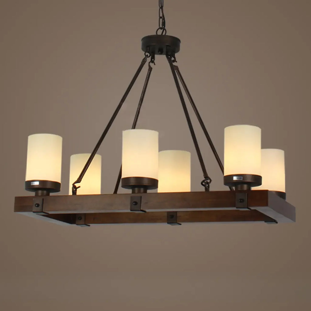 Lampadario a sospensione da isola per cucina industriale a 6 luci in metallo