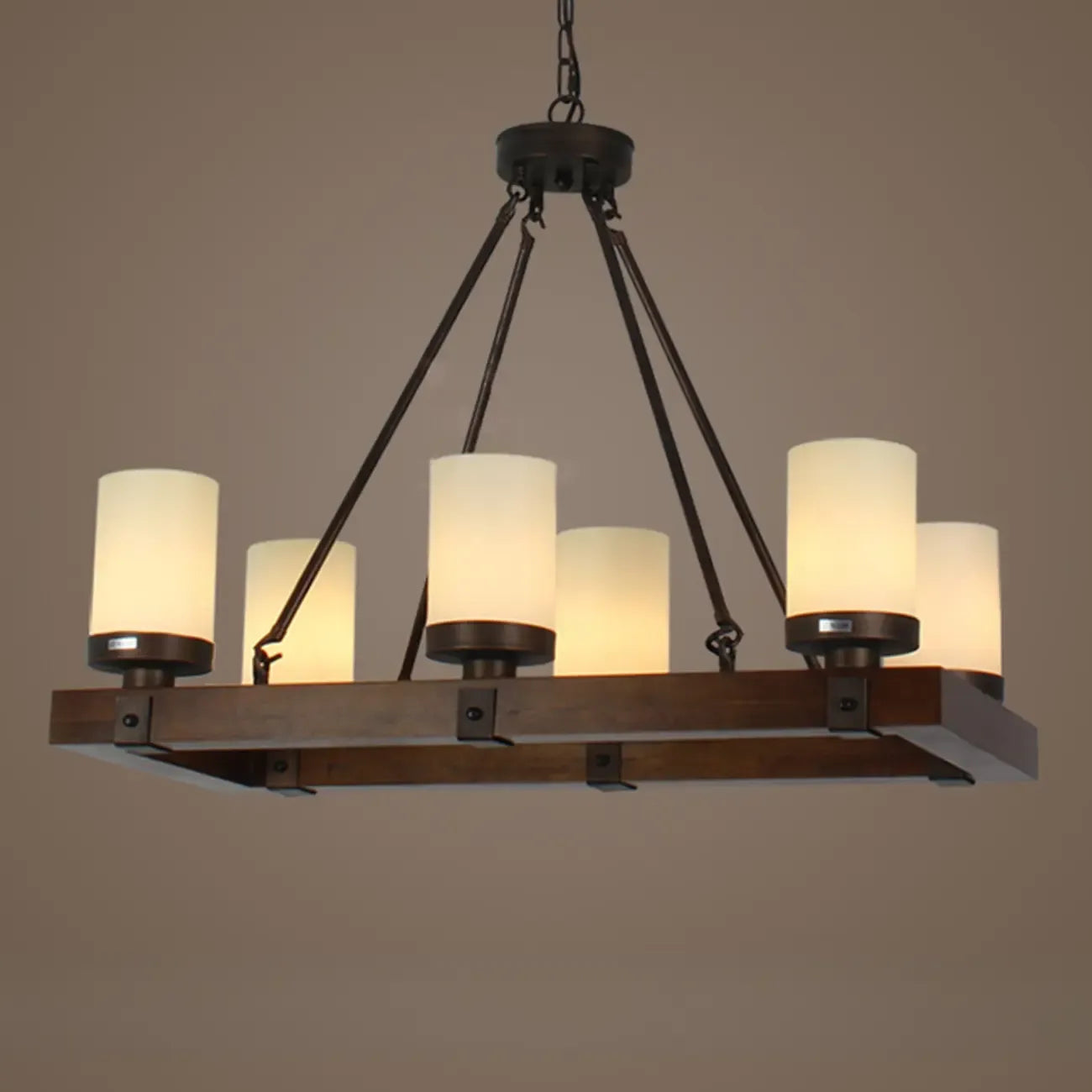 Lampadario a sospensione da isola per cucina industriale a 6 luci in metallo